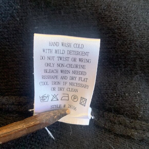 One Girl Who Angora Blend Black Open Cardigan Sweater Women’s Size Small - Picture 5 of 11